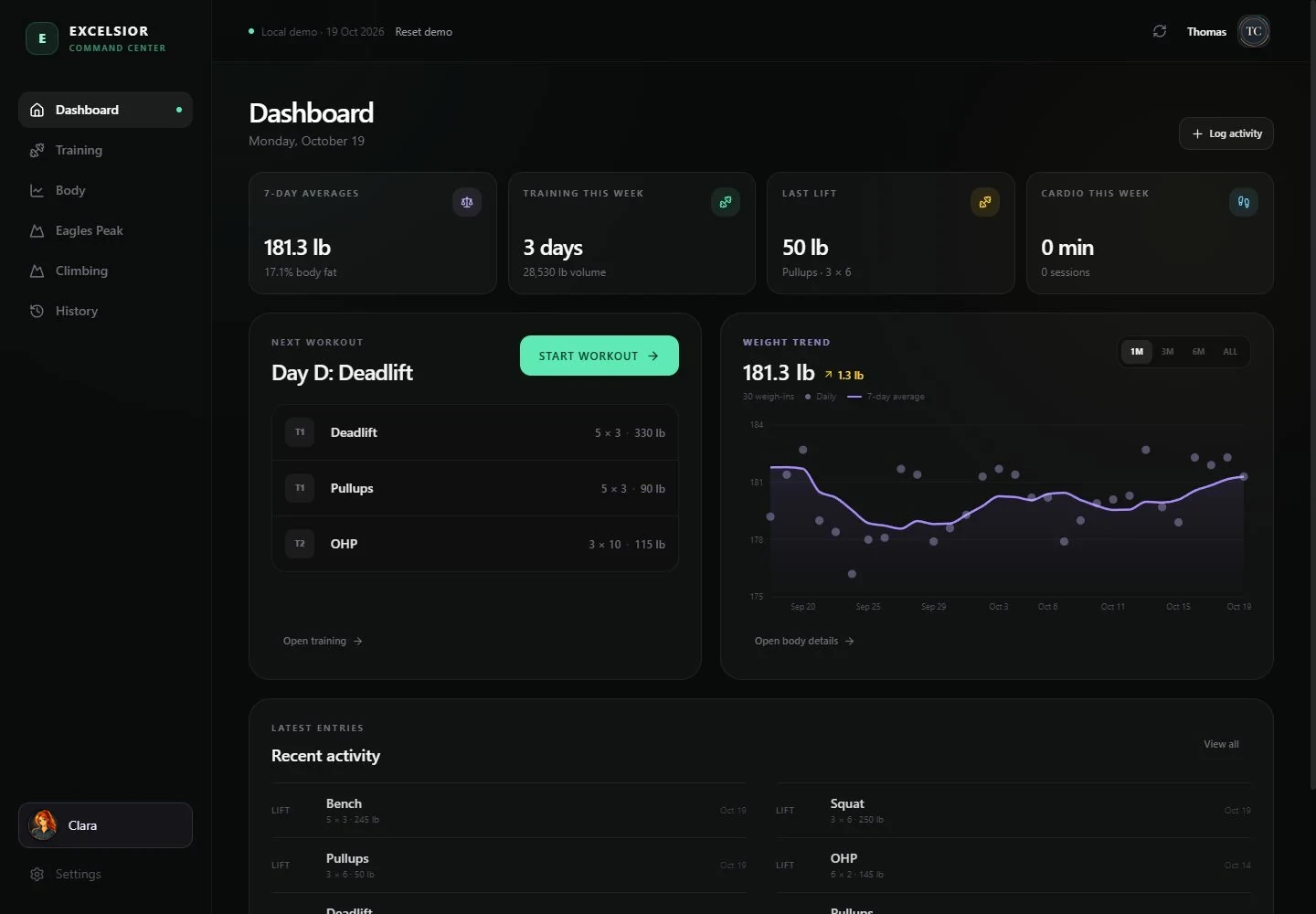 Project Excelsior interface